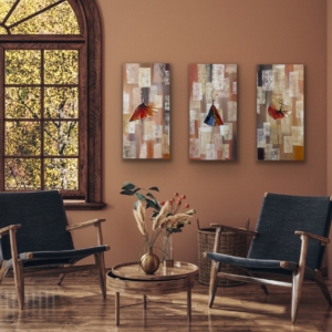 "Little Dancers" abstract painting by Hala Moussa Art