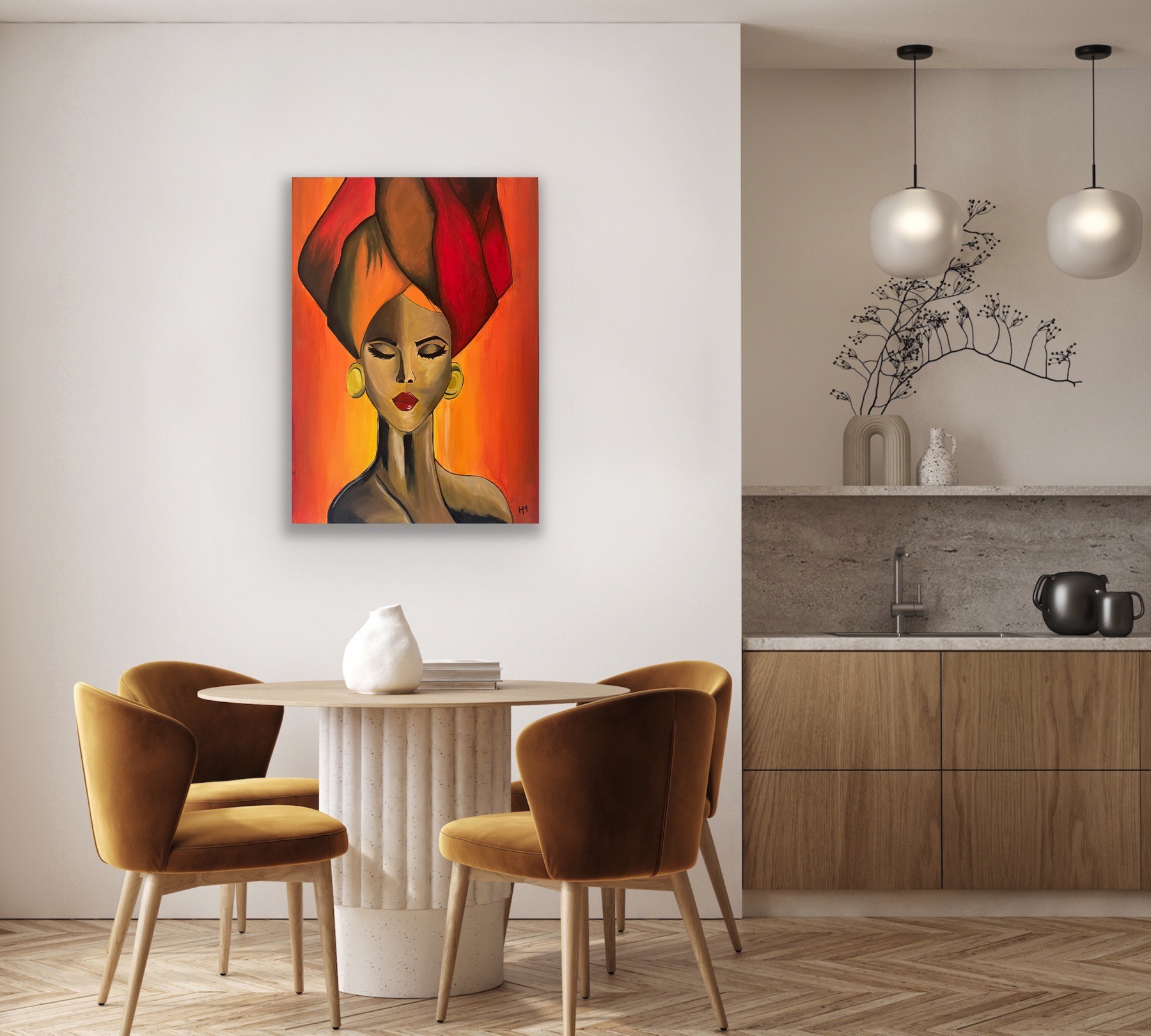 "Self-love" painting by Hala Moussa Art