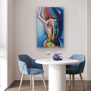 "Dreamer" abstract painting by Hala Moussa Art