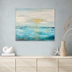 'Sunglint' abstract painting my Hala Moussa Art