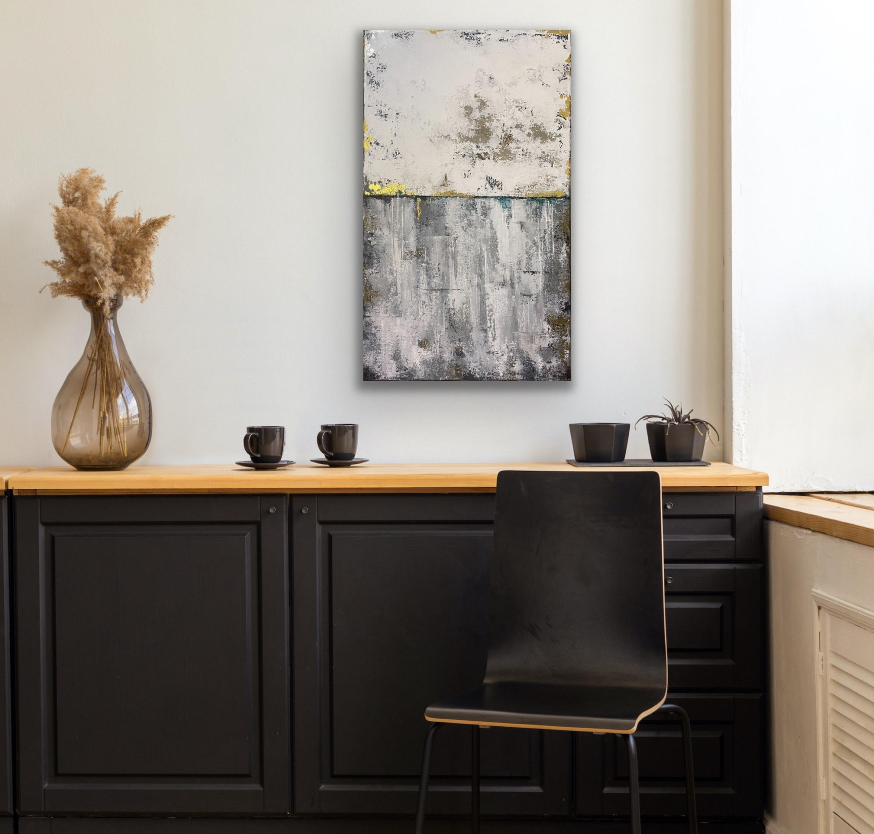 "Two Souls" abstract painting by Hala Moussa Art