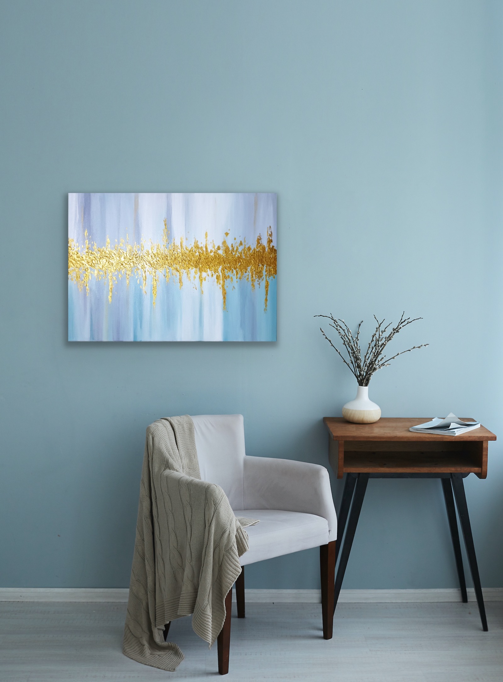 'Golden Serenity' by Hala Moussa Art