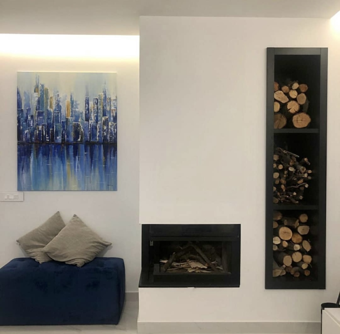 "Cityscape" abstract art by Hala Moussa Art