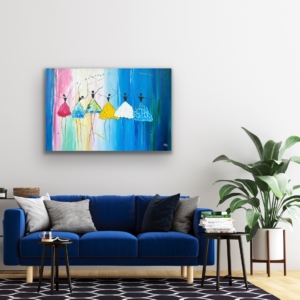 "The Dancers" abstract art by Hala Moussa