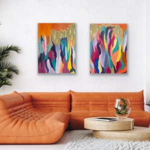 "Chromatic Reverie" abstract art by Hala Moussa