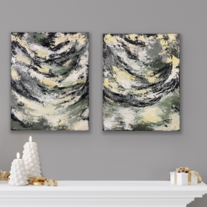 'Whispers of Fall' abstract painting by Hala Moussa Art