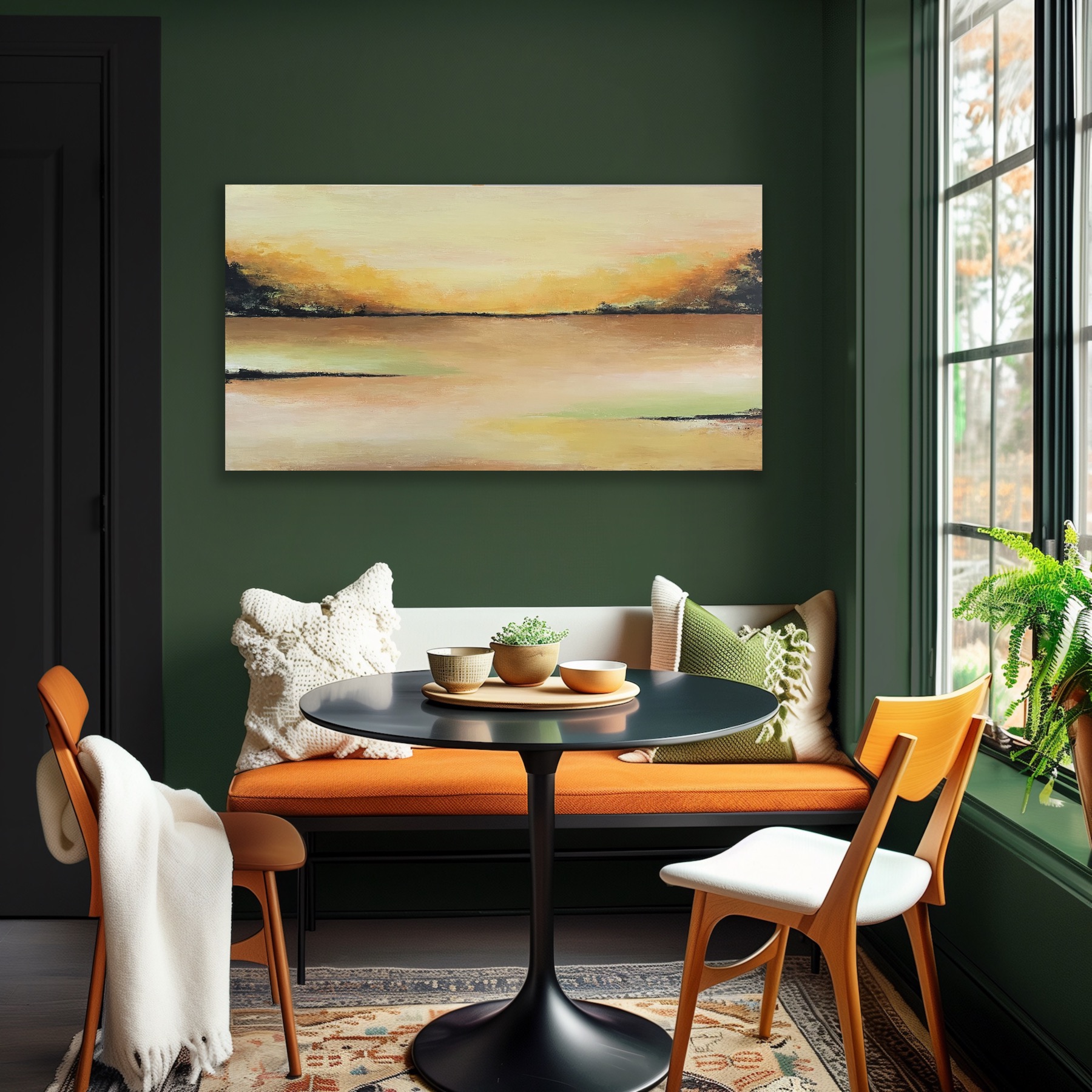 Early Glow abstract painting by Hala Moussa Art