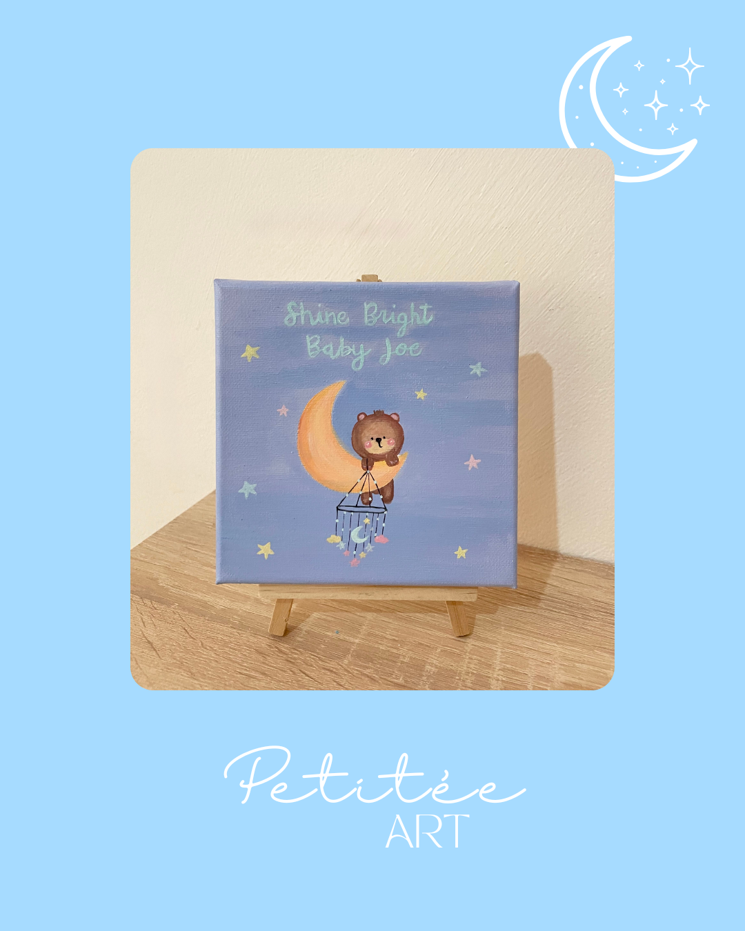 Shine Bright Mini Canvas- Gift Idea for new born